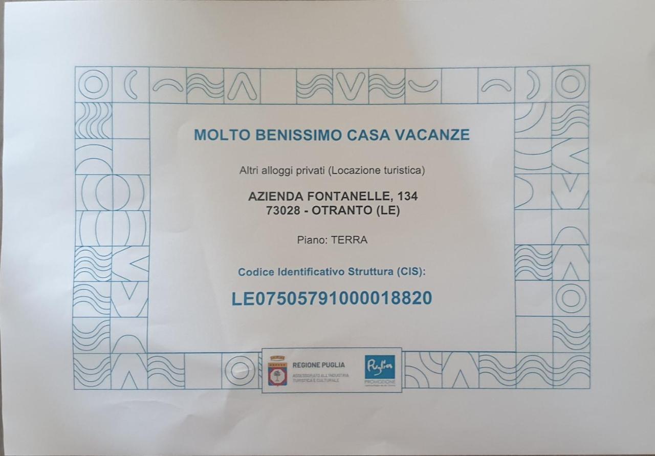 Molto Benissimo Apartman Otranto Kültér fotó